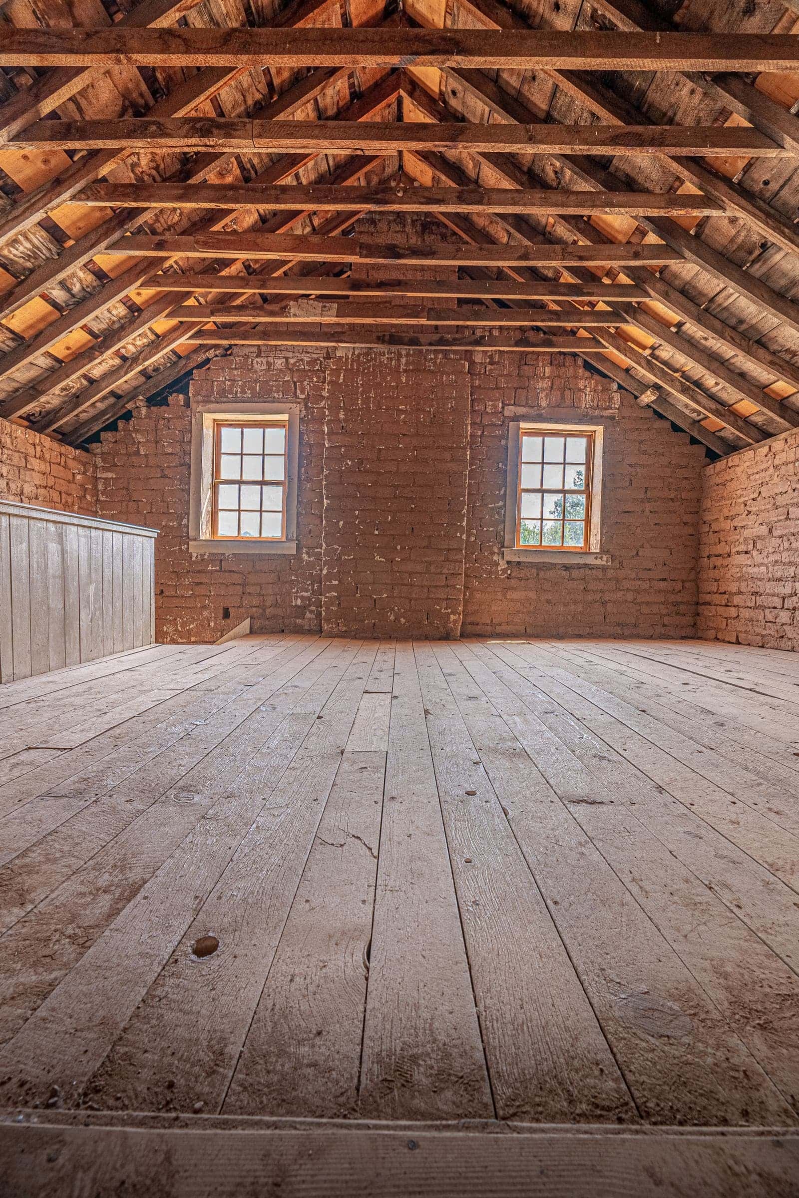 Attic rafters and roof decking